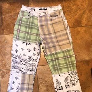 JADED LDN Boyfriend Patchwork Bandana Jeans